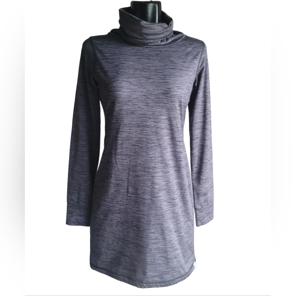 Avalanche Gray Slouchy Turtleneck Sweater Dress S